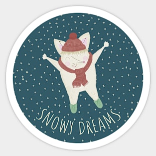 sweet mouse snowy dreams Sticker